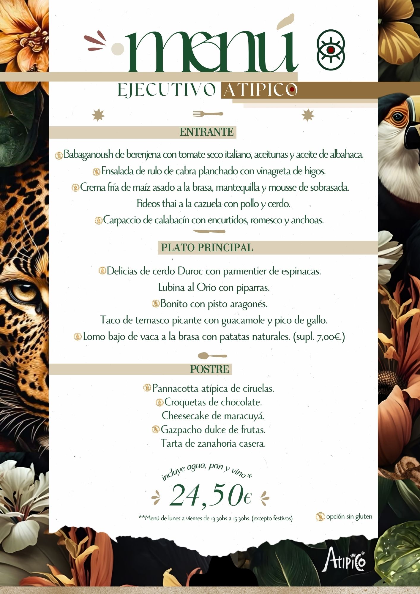A4 menu (A4)