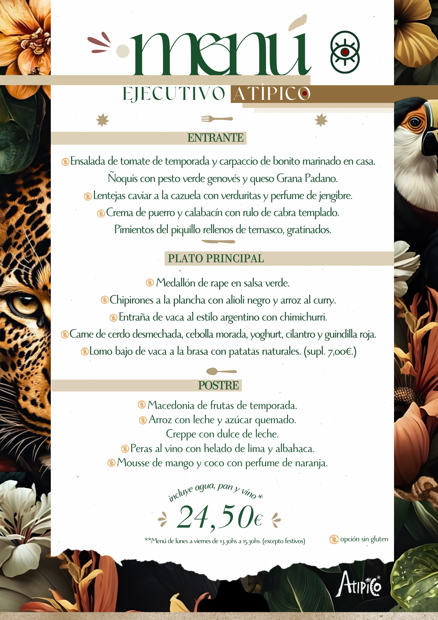 A4 menu (A4)