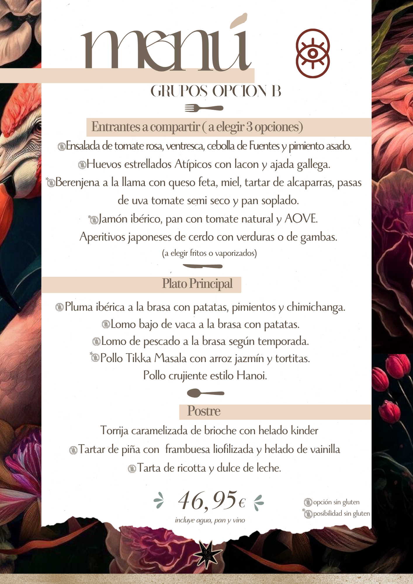 Menú grupos a4