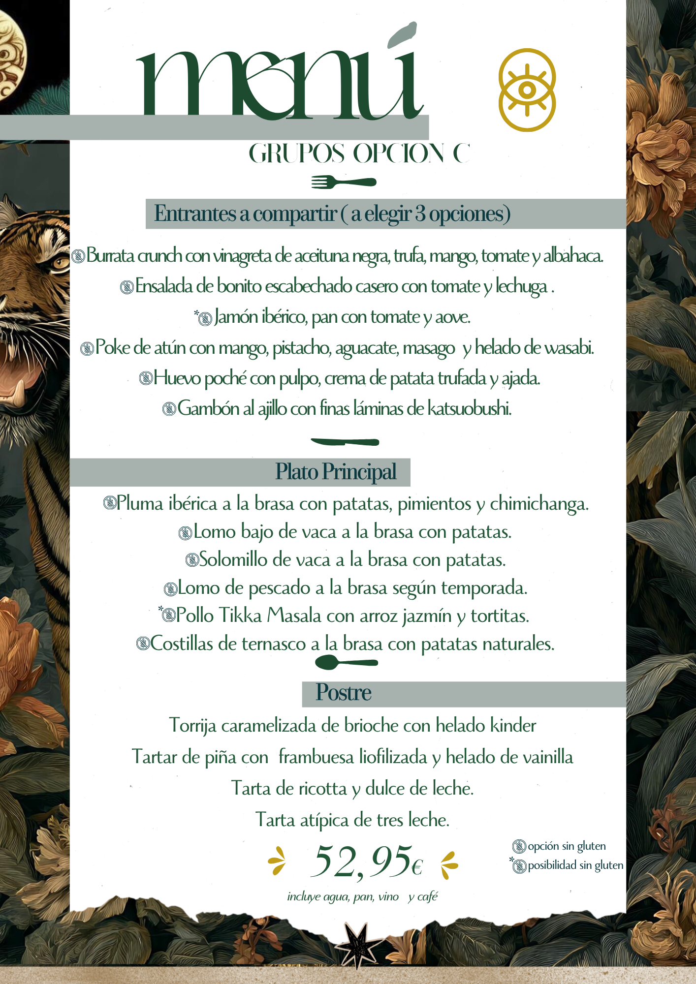 Menú grupos a4